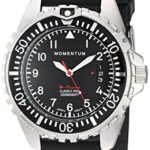 Momentum Men’s Quartz Stainless Steel and Rubber Diving Watch, Color:Black (Model: 1M-DN00B1B)