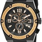 Swiss Legend Men’s 30025-BB-01-RB Throttle Stainless Steel and Black Silicone Watch