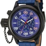 Invicta Men’s ‘Russian Diver’ Quartz Stainless Steel and Leather Casual Watch, Color:Two Tone (Model: 22290)