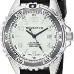 Momentum Women’s Quartz Stainless Steel and Rubber Diving Watch, Color:Black (Model: 1M-DN11LG1B)