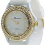 Geneva Platinum Women’s 6886.WHT White Silicone Quartz Watch with White Dial