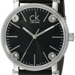 Calvin Klein Men’s K3B2T1C1 ‘Congent’ Black Dial Black Leather Strap Watch