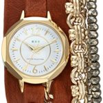 La Mer Collections Women’s Quartz Gold and Leather Casual Watch, Color:Red (Model: LAMERDEL4505)