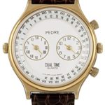 Pedre 0518GX Dual Time Zone Leather Strap Watch