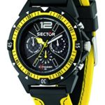 Sector Men’s R3251197022 Expander90 Multi-Function Black/Yellow Watch