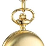 Charles-Hubert, Paris Women’s 6765 Gold-Plated Satin Finish Quartz Pendant Watch