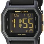 Rip Curl ‘Atom’ Quartz Plastic and Silicone Sport Watch, Color:Black (Model: A2701-GOL)