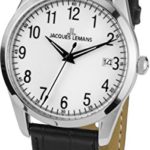 Jacques Lemans Liverpool 1-1769B 39mm Stainless Steel Case Leather Mineral Men’s & Women’s Watch