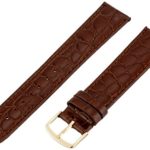 Hadley-Roma Men’s MSM717LB 200 20-mm Brown Crocodile Grained Leather Watch Strap
