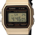 Casio Men’s ‘Classic’ Quartz Metal and Resin Casual Watch, Color:Black (Model: F-91WM-9ACF)