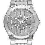 Harley-Davidson Men’s 76A134 Analog Quartz Silver Stainless Steel Watch