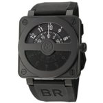 Bell & Ross Men’s BR01-92COMPASS Aviation Stainless Steel Watch with Black Rubber Strap