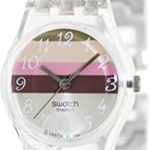Swatch Women’s LK258G Quartz Stainless Steel Silver Pink Brown Dial Measures Seconds Watch