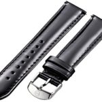 MICHELE MS18AA050001 18mm Patent Leather Black Watch Strap