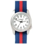 Bertucci 11057 Blue and Red Nylon Strap Band White Dial Watch
