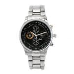 D&G Dolce & Gabbana Men’s DW0430 Mentone Stainless Steel Black Chronograph Dial Watch
