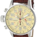 Invicta Men’s 2772 “Force Collection” Stainless Steel Left-Handed Watch with Leather Band