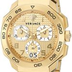 Versace Men’s VQC040015 DYLOS CHRONO Analog Display Swiss Quartz Gold Watch
