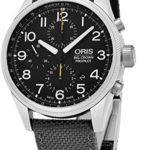 Oris Big Crown ProPilot Chronograph Mens Stainless Steel 44mm Black Face Oris Watch – Grey Fabric Strap Swiss Automatic Watch 01 774 7699 4134-07 5 22 15FC