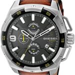 Diesel Men’s DZ4393 Heavyweight Stainless Steel Brown Leather Watch