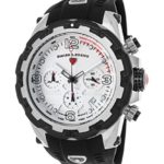 Swiss Legend 15250Sm-02S-Bb Daredevil Chronograph Black Silicone Silver-Tone Dial Black Bezel Watch