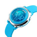 Kids Digital Watch Children Sports Outdoor Dress Watch Boy Girls Waterproof LED Alarm Wrist Watch – Blue