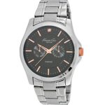 Kenneth Cole 10022311 Unisex New York Diamond Accent Stainless Black Dial Silver Watch