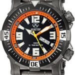 REACTOR Men’s ‘Poseidon’ Quartz and Stainless-Steel-Plated Diving Watch, Color:Black (Model: 55601)
