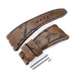 Heavy Scratch Leather of Art Watch Strap for Audemars Piguet Royal Oak Offshore, Navy St