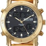 Kenneth Cole REACTION Men’s Quartz Metal and Stainless Steel Casual Watch, Color:Gold-Toned (Model: RKC0217003)