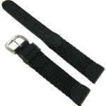 Hadley-Roma Men’s MSM866LA 180 18-mm Black ‘Swiss-Army’ Style Nylon and Leather Watch Strap