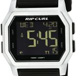 Rip Curl Men’s ‘Atom Digital’ Quartz Plastic and Silicone Sport Watch, Color:Black (Model: A2701-SIL)