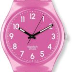 Swatch Women’s GP128 Pink Plastic Watch