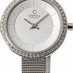 Obaku Denmark Womens V146LECIMC Silver Stainless Steel Case Watch Crystals