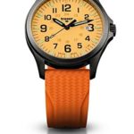 traser H3 Orange P67 Officer Pro Gunmetal Watch | Rubber Strap