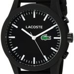 Lacoste Men’s ‘12.12-TECH’ Quartz Plastic and Rubber Smart Watch, Color:Black (Model: 2010881)