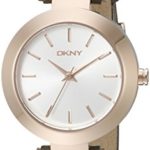 DKNY Women’s ‘STANHOPE’ Quartz Stainless Steel and Grey Leather Casual Watch (Model: NY2408)