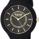 Versus by Versace Women’s ‘FIRE ISLAND’ Quartz Stainless Steel and Silicone Casual Watch, Color:Black (Model: SOQ050015)