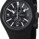 Momo Design Mirage Black and White Dial Chronograph Black Silicone Mens Watch MD1009BK-61