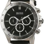 Hugo Boss Chronograph Stainless Steel Mens Strap Watch Black Dial 1513178