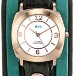 La Mer Collections Women’s LMDYLY1001 Neon Odyssey Rose Gold Watch with Wraparound Two-Tone Leather Band