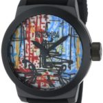 Kenneth Cole REACTION Men’s RK1251 Street Collection Round Analog Custom Graphic Silicone Watch