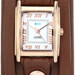La Mer Collections Women’s LMLW3000 Rose Gold Cognac Layer Wrap Watch