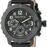 Nautica Men’s NAD21006G NMS 01 Analog Display Analog Quartz Black Watch