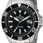 CROTON Men’s ‘Winder’ Stainless Steel Automatic Watch, Color:Silver-Toned (Model: CA301294BKWD)