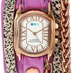 La Mer Collections Women’s ‘Gold Motor Chain’ Quartz and Leather Watch, Multi Color (Model: LMMULTI2016316)