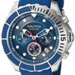 Nautica Men’s ‘PUERTO RICO’ Quartz Stainless Steel and Silicone Sport Watch, Color:Blue (Model: NAPPTR001)