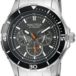 Nautica Men’s NAD16529G NST 10 Analog Display Quartz Black Watch