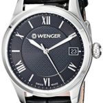 Wenger Women’s 0521.104 Analog Display Swiss Quartz Black Watch