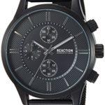 Kenneth Cole REACTION Men’s Quartz Metal and Stainless Steel Casual Watch, Color:Black (Model: RKC0214001)